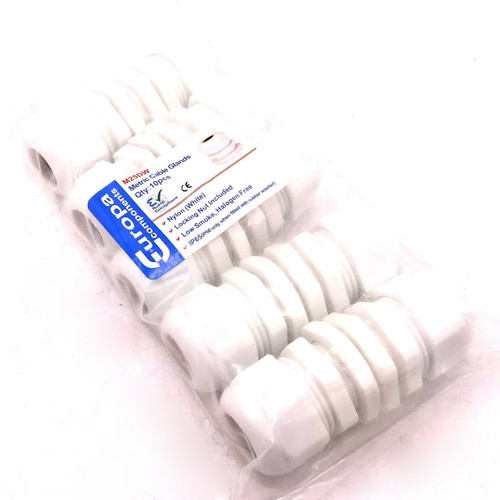 Cable Gland M25DW Europa Components 13-18mm White