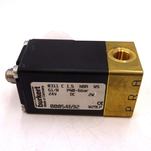 Solenoid Valve 00054692 Burkert 3/2 way, Direct acting *New*