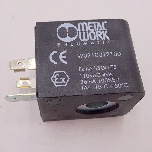 Solenoid W0210012100 Metal Work 110VAC Coil *New*