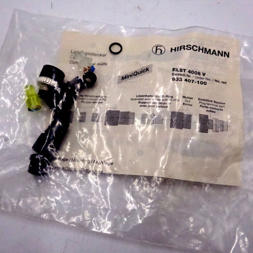 Straight Cable Plug 933 407-100 Hirschmann 4-Pole Male