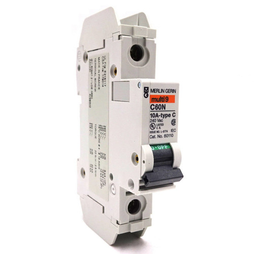 Mini Circuit Breaker 60110 Merlin Gerin 1P 10A C-Curve C60N Multi9