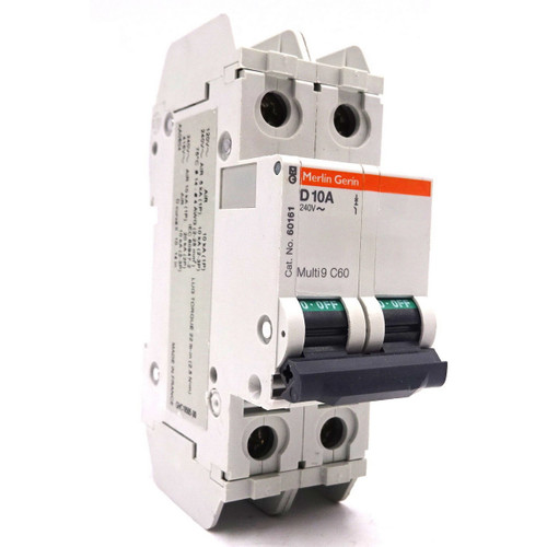 Mini Circuit Breaker 60161 Merlin Gerin 2P 10A D-Curve Multi9 *Used*