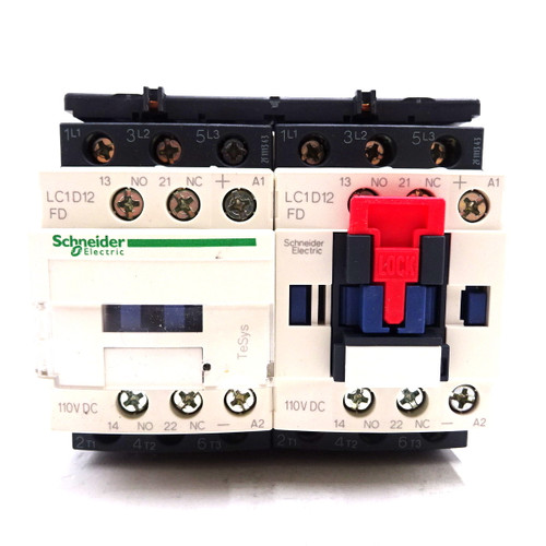 Reversing Contactor LC2D12FD Schneider AC-3 5.5KW 400V 12A 110VDC 3P ...