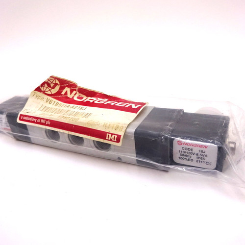 Inline Solenoid Valve V61B511A-A218J Norgren 110-120V *New*