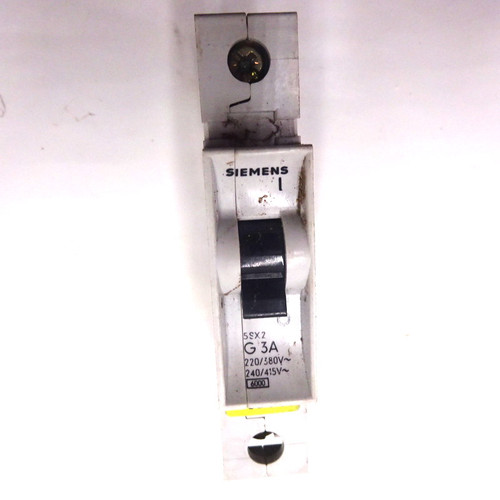 Mini Circuit Breaker 5SX2-G3A Siemens 1P 3A G-Curve 5SX21-G3A *Used*