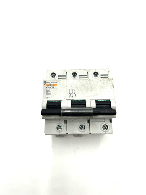Mini Circuit Breaker 18512 Merlin Gerin 3P 80A D-Curve 15kA C120H-D80 *Used*
