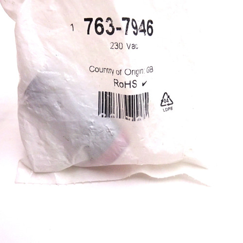 LED Pilot Light 763-7946 RS PRO 22mm IP65 Red 230VAC