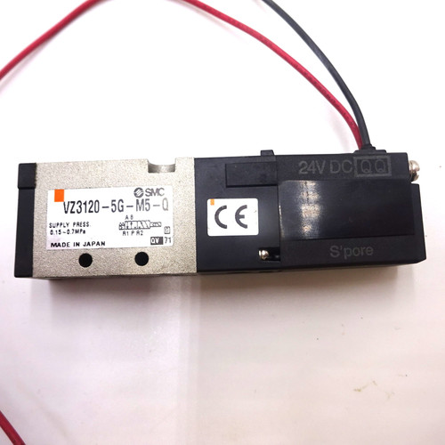 Solenoid Valve VZ3120-5G-M5-Q SMC VZ31205GM5Q *Used*