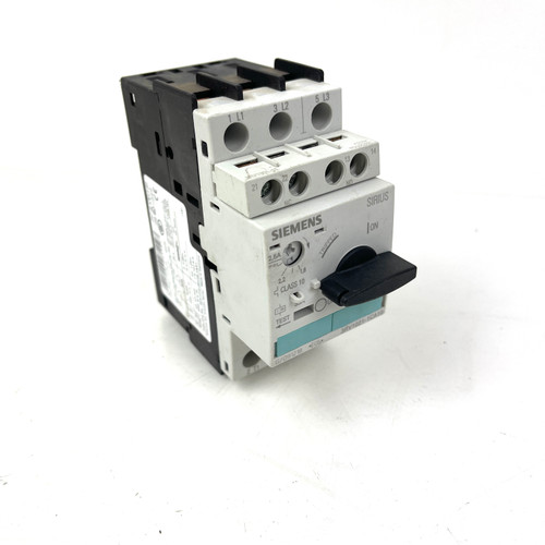 Motor Circuit Breaker 3RV1021-1CA10 Siemens 1.8-2.2A 1NC 1NO *Used*