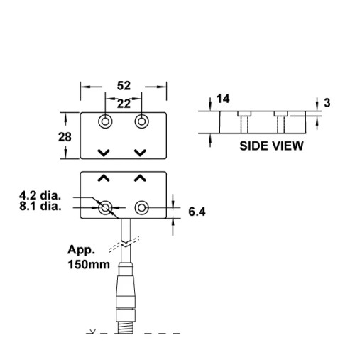 Mechan Controls HE1-21-DC-LQD-CS-5M SWITCH & ACTUATOR C/W CABLE