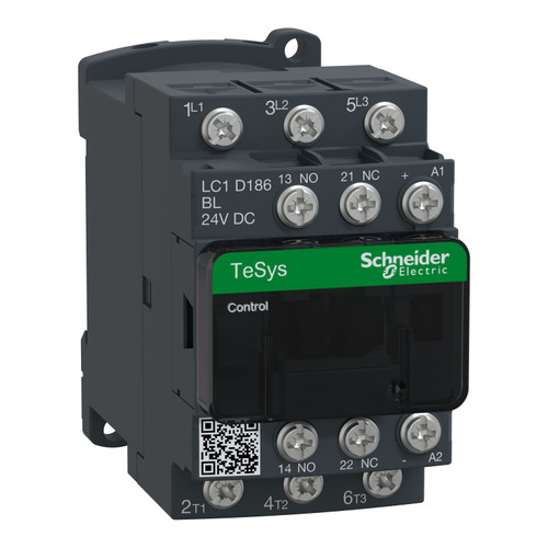 Contactor LC1D186BL Schneider 3P (3NO) 1NC + 1NO Aux 24VDC 18A 7.5kW