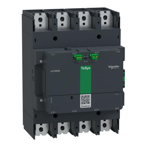 Contactor LC1G8004LSEA Schneider 3P (3NO) 1NC 1NO Aux 200-500VAC/DC 450kW