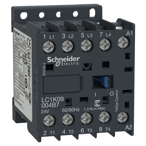 Contactor LC1K09004B7 Schneider 4P (4NO) 24VAC 9A