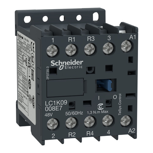 Contactor LC1K09008E7 Schneider 4P (2NO 2NC) 48VAC 9A