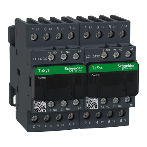 Changeover Contactor LC2DT32F7 Schneider 4P (4NO) 2NC + 2NO Aux 110VAC 32A