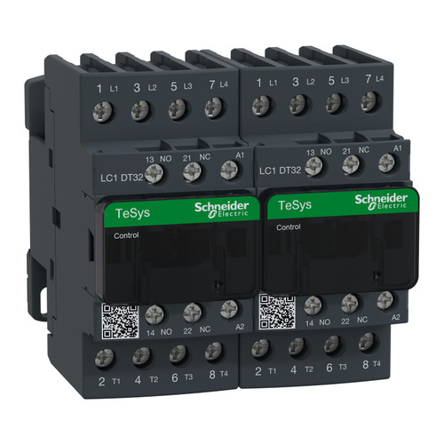 Changeover Contactor LC2DT32U7 Schneider 4P (4NO) 2NC + 2NO Aux 240VAC 32A