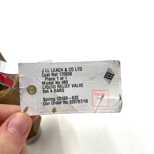 Relief Valve 480-4 Bailey 4bar 120°C II 2/3 GD DN20 3/4
