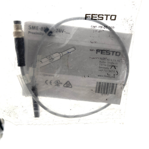 Reed Proximity Sensor SME-8M-DS-24V-K-0.3-M8D Festo T-slot Cylinder NO