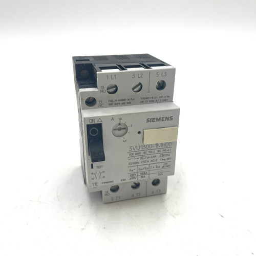Motor Protection Circuit Breaker 3VU1300-1MH00 Siemens 1.6-2.4A 3P 1NO 1NC