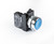 CM FLUSH PUSH BUTTON 1NO BLUE WITH NUT