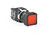 D SERIES SQUARE PUSH BUTTON RED 1NC