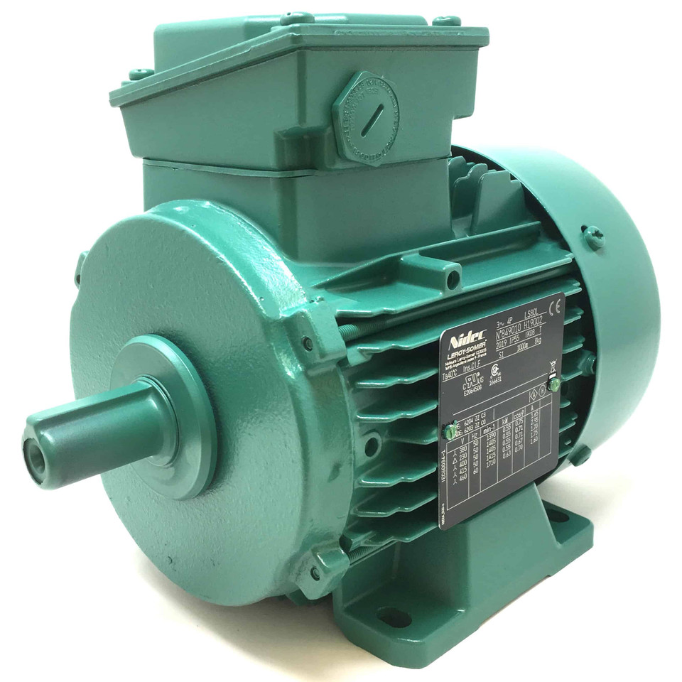 3Ph AC Motor LS100L LeroySomer Searle, 0.31kW, 400VAC, 12Pole 12P