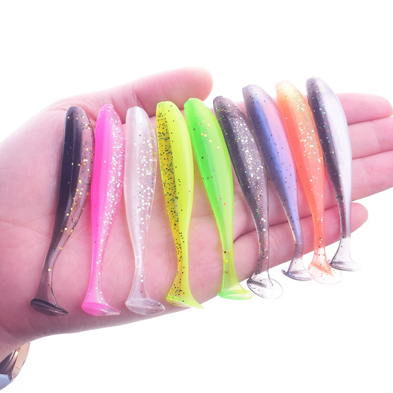 Pack of 7.5mm Soft Rubber Lures For Drop Shot Jig Perch Pike
