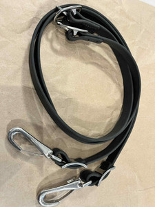 Black Biothane Cross Reins 1" x 40"