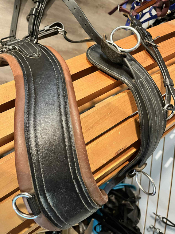 Brown Leather Lined ComfyFit Breast Collar - Horse Size