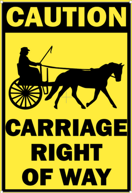 Yellow Caution Signs - Equi-Market Harness and Tack