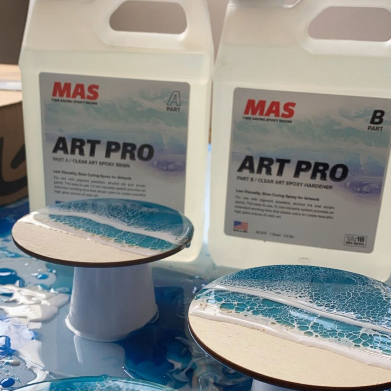 MAS Epoxies Resin Ocean Art White Pigment, 1 oz, Epoxy Dye for