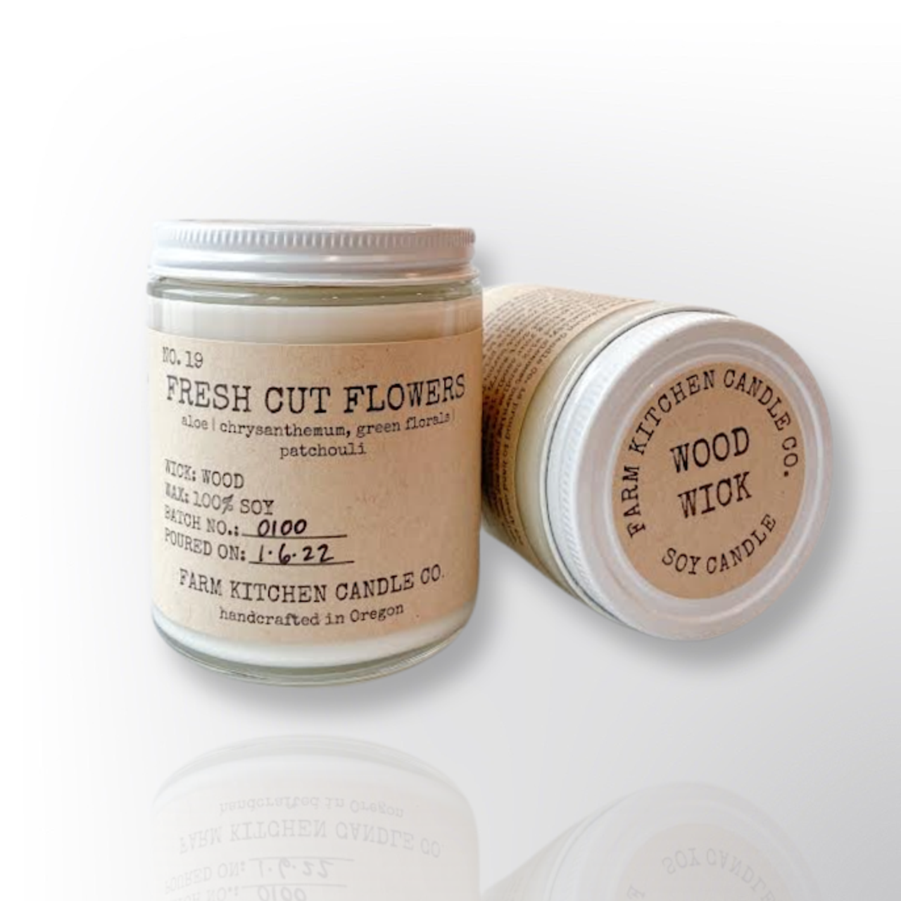 Fresh Cut Flowers Soy Candle | Crackling Wood Wick | 7 oz