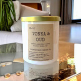 Tonka & Oud Soy Candle | White Tumbler | 8.5 oz