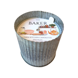 The Baker" Soy Candle | Rustic Metal | 10 oz. 