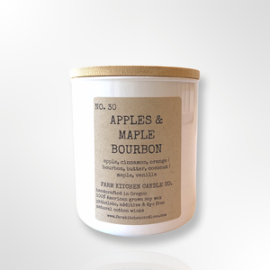 Apples & Maple Bourbon Soy Candle | White Tumbler | 8 oz Apples & Maple Bourbon Soy Candle | White Tumbler | 8 oz