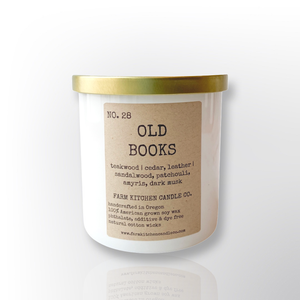 Old Books Soy Candle | White Tumbler | 8.5 oz Old Books Soy Candle | White Tumbler | 8.5 oz