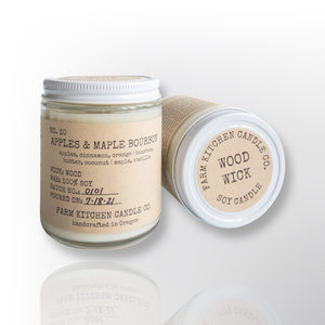 Apples & Maple Bourbon Soy Candle | Crackling Wood Wick | 7 oz Apples & Maple Bourbon Soy Candle | Crackling Wood Wick | 7 oz