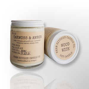 Oakmoss & Amber Soy Candle | Crackling Wood Wick | 7 oz Oakmoss & Amber Soy Candle | Crackling Wood Wick | 7 oz