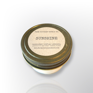 Sunshine Soy Candle | Mini Jar | 3 oz Sunshine Soy Candle | Mini Jar | 3 oz