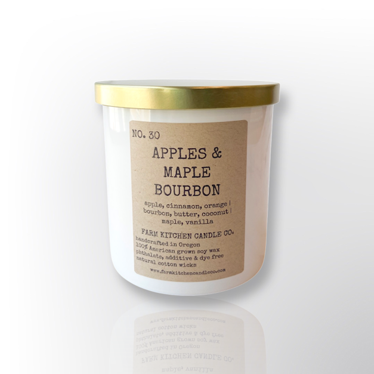 Apples & Maple Bourbon Soy Candle | White Tumbler | 8.5 oz
