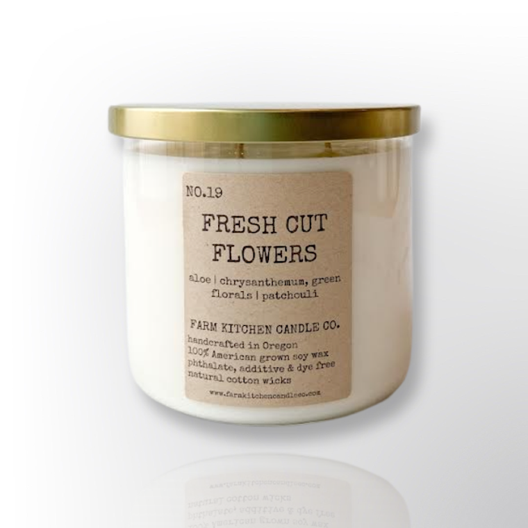 Fresh Cut Flowers Soy Candle | Triple Wick | 17 oz