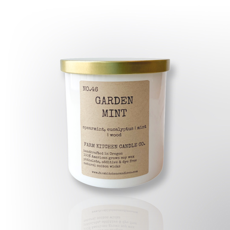 Garden Mint Soy Candle | White Tumbler | 8.5 oz