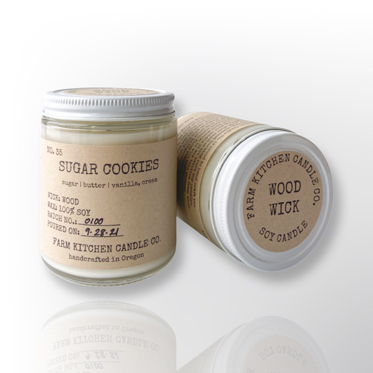 Sugar Cookies Soy Candle | Crackling Wood Wick | 7 oz