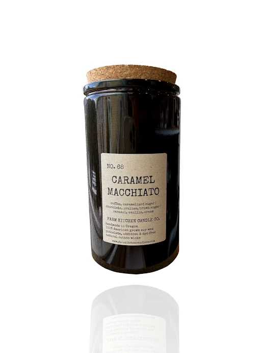 NEW!  Caramel Macchiato Soy Candle | Amber Apothecary | 14.5 oz.