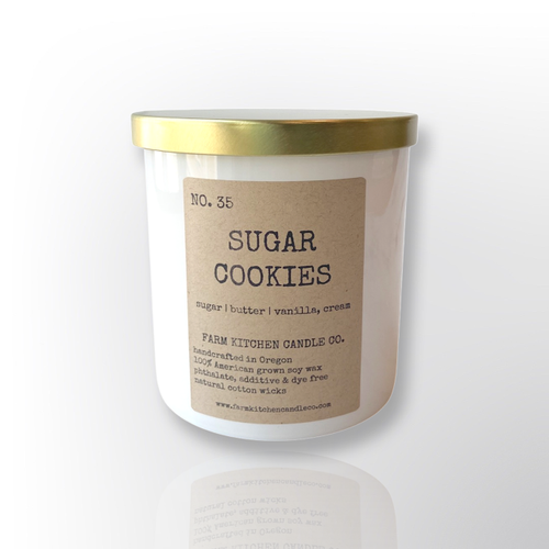 Sugar Cookie soy candle with crackling wood wick – Piper & Harlow  Collections