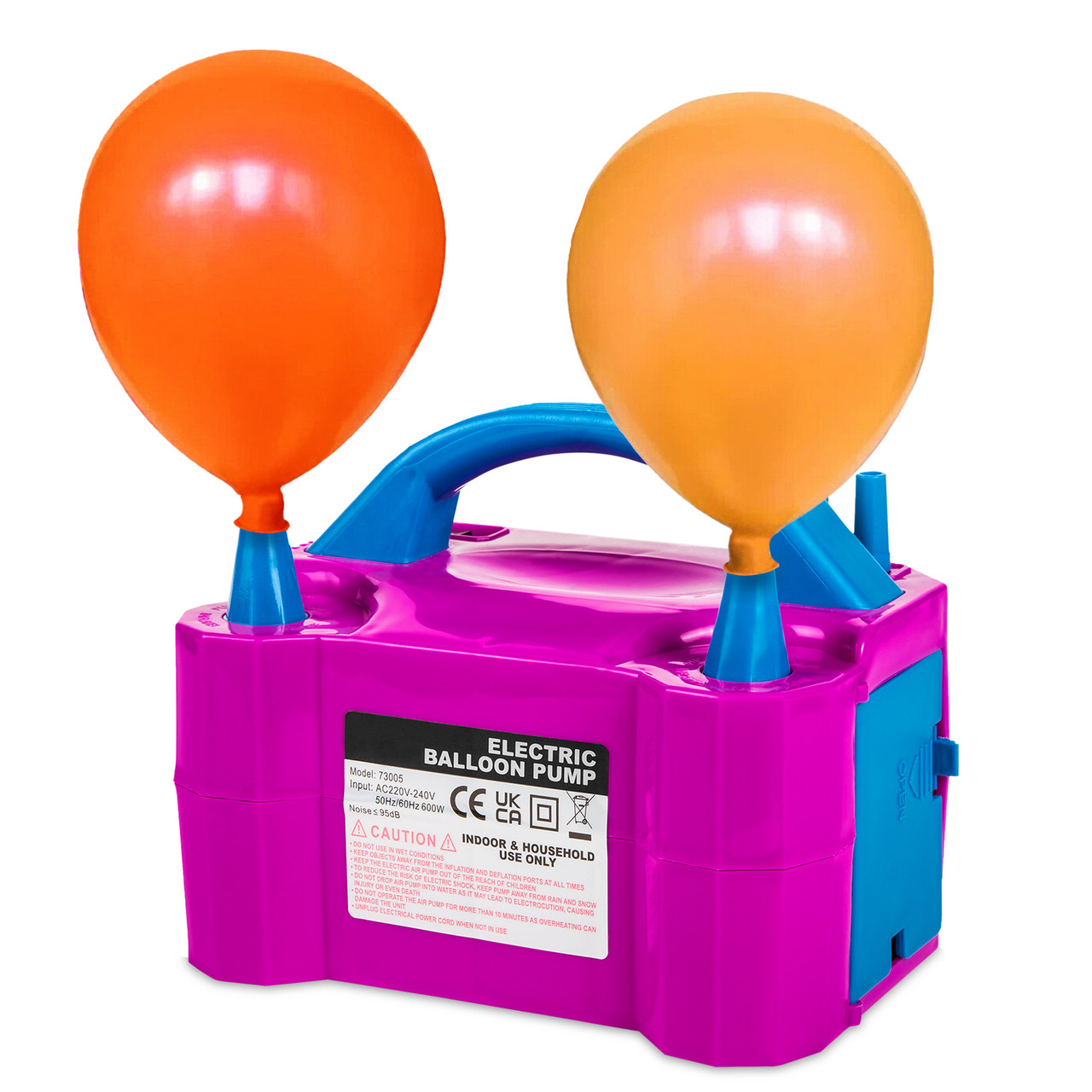 600W Electric Air Balloon Pump, Dual Nozzle Balloon Pump, Balloon Machine  for Inflating Balloons, Compact and Easy to Carry, Balloon Pump for Party