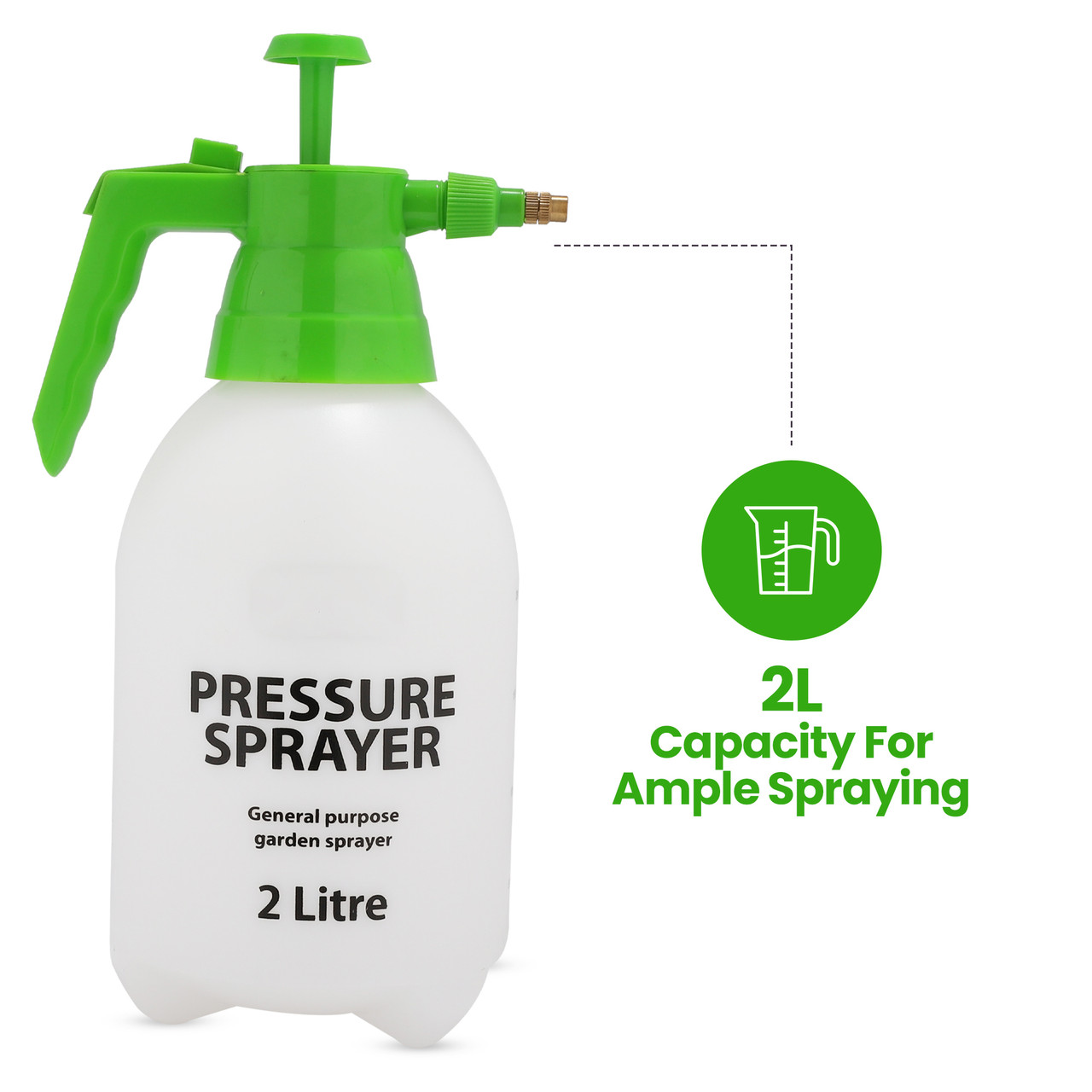 Handheld Pressure Spray Bottle with Adjustable 2L Nozzle Portable Garden  Pump Sprayer Weed Killer Water Plant Sprayer White Nozzles - Yahoo Shopping