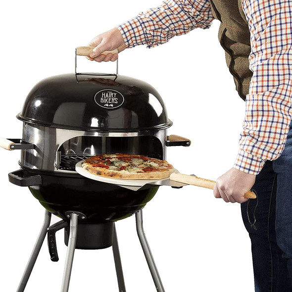 Kettle Pizza Rotisserie Ring Oven BBQ Garden Patio Barbecue Grill With Wheels