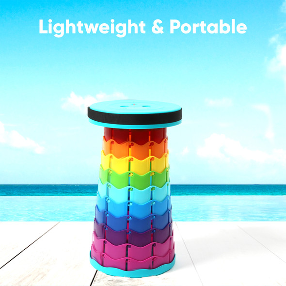 LED Collapsible Stool Lightweight Portable Compact Stool For Indoor Outdoor Use