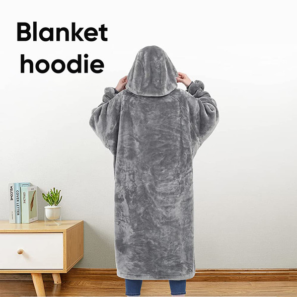 Ultra Soft Plush Comfy Wearable Blanket For Adults  Fleece Hooded Blanket